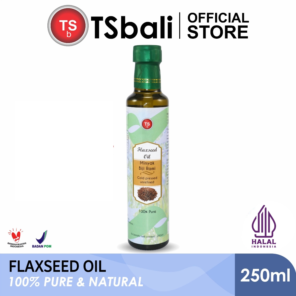 

TSb - Flaxseed Oil Minyak Biji Rami TSBali 100% Murni & Alami 250ml Cold Pressed Unrefined Food Grade