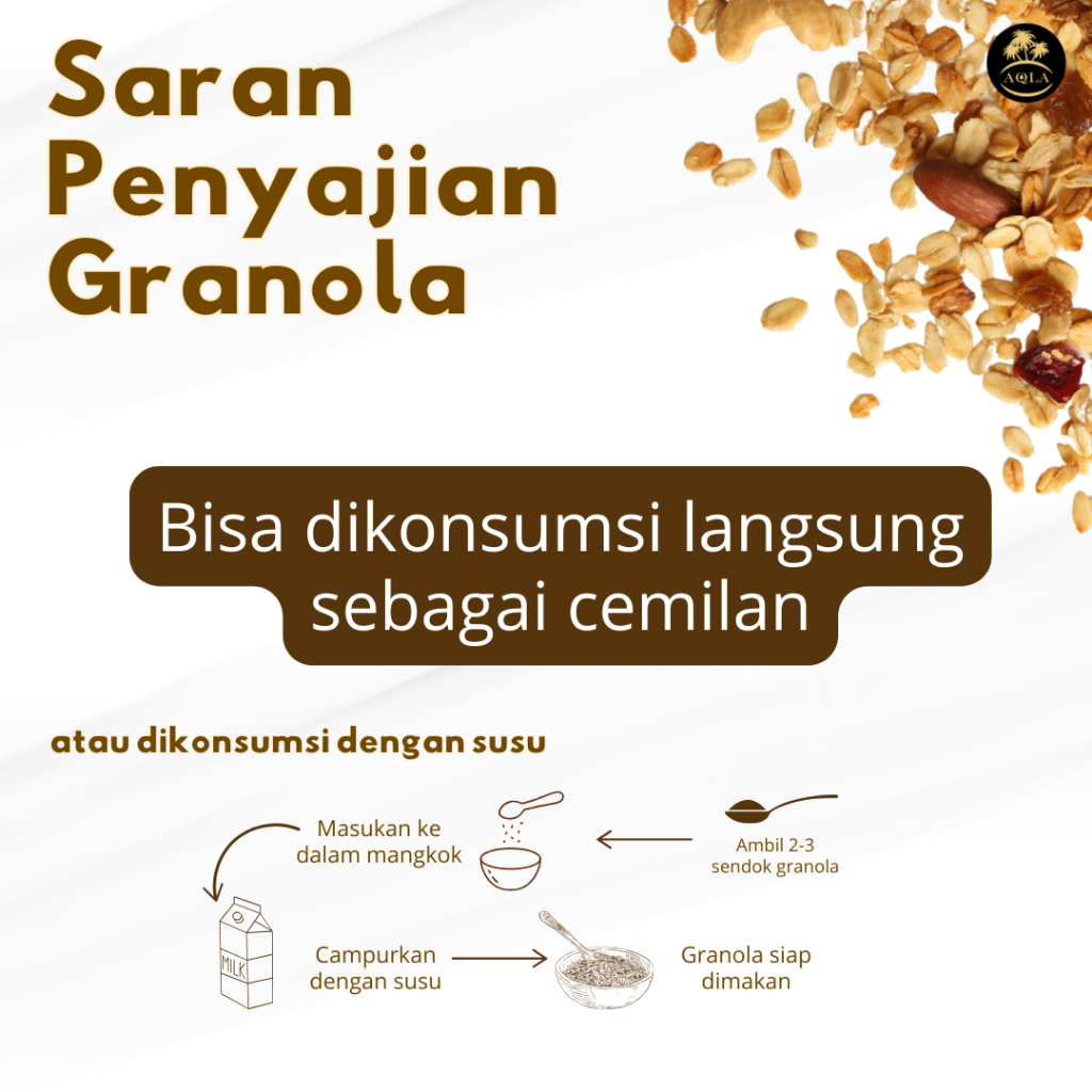 

NG CEMILAN SEREAL SEHAT KURMA GRANOLA KISMIS KACANG ALMOND