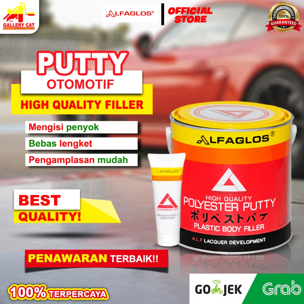 TERMURAH DEMPUL ALFA GALON + HARDENER 3kg