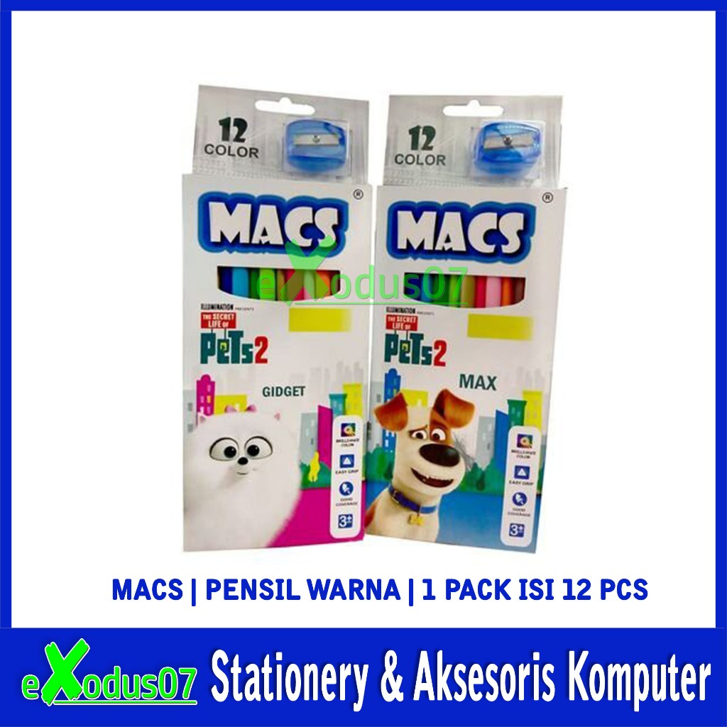 

PENSIL WARNA MACS ISI 12