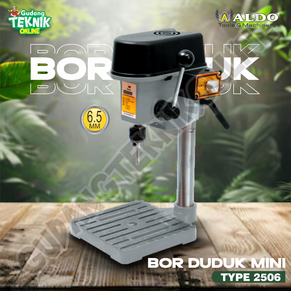 Mesin Bor Duduk Mini 6,5mm ALDO 2506 / Mesin Bor Duduk ALDO 2506 Bor Duduk 6,5mm 100Watt ALDO