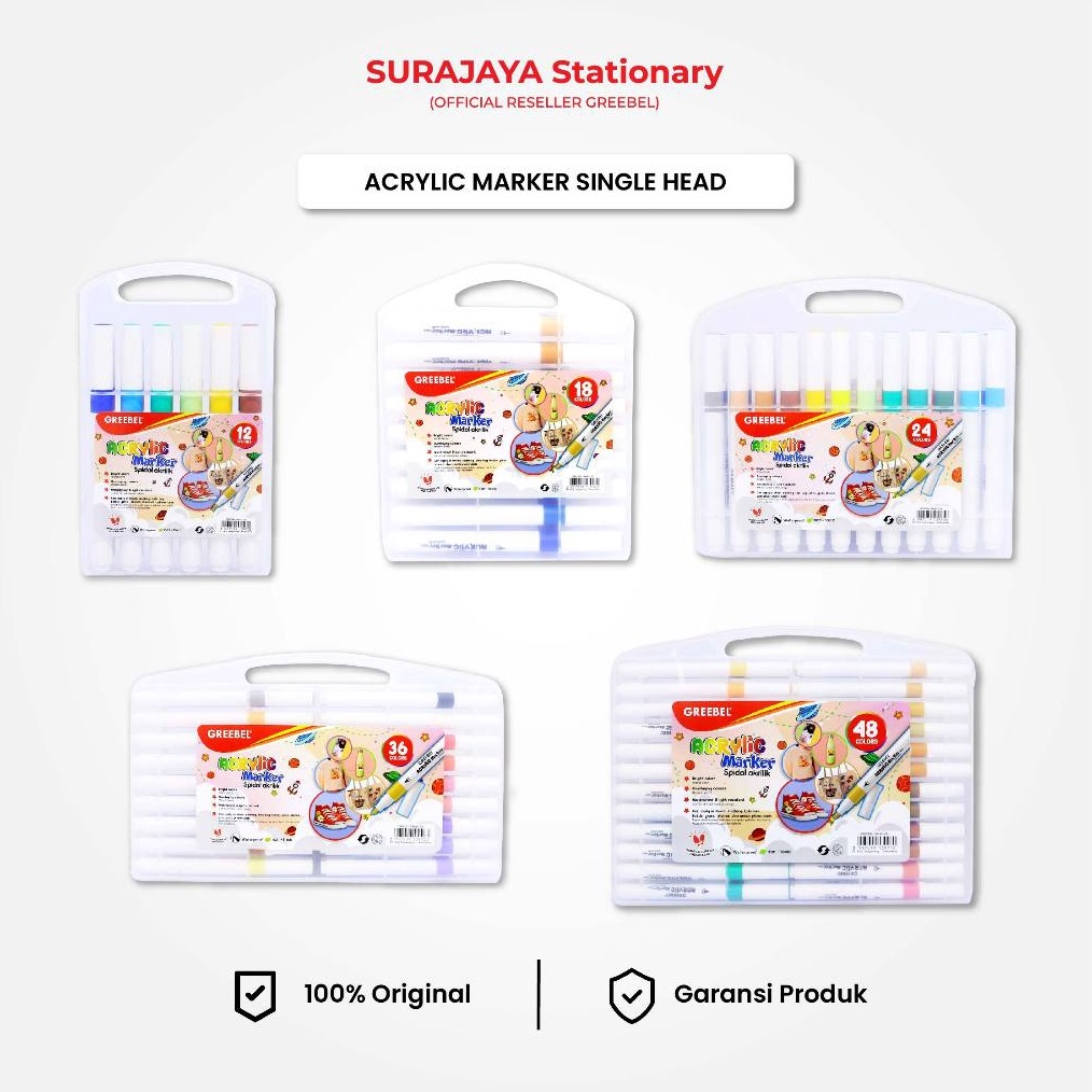 

ART U7X9 GREEBEL Spidol Warna Warni 1 Set Spidol Akrilik Marker Single Head Acrylic Sketch 1218243648 Warna