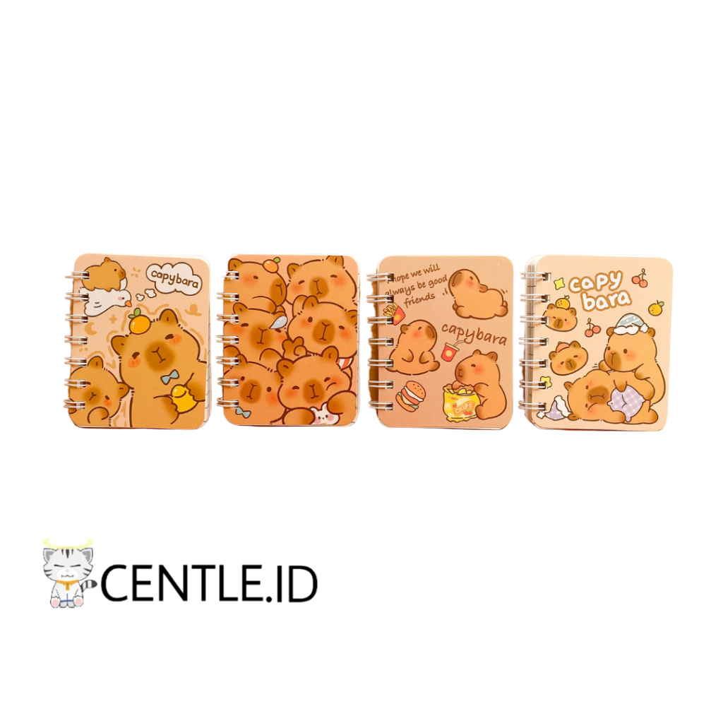 

CENTLE.ID BUKU BINDER SPIRAL A7 CAPYBARA BK-1574 NOTEBOOK SPIRAL CAPYBARA LUCU ALAT TULIS SEKOLAH MURAH TERJANGKAU