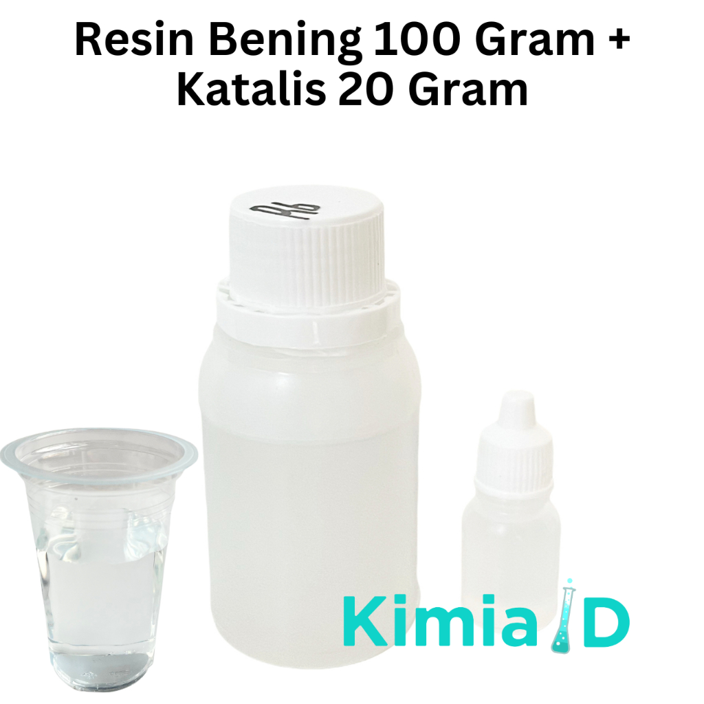 Resin Bening 100 Gram + Katalis - Fiberglass - Resin Bening 108 - Resin 108 - Resin Bening Kerajinan