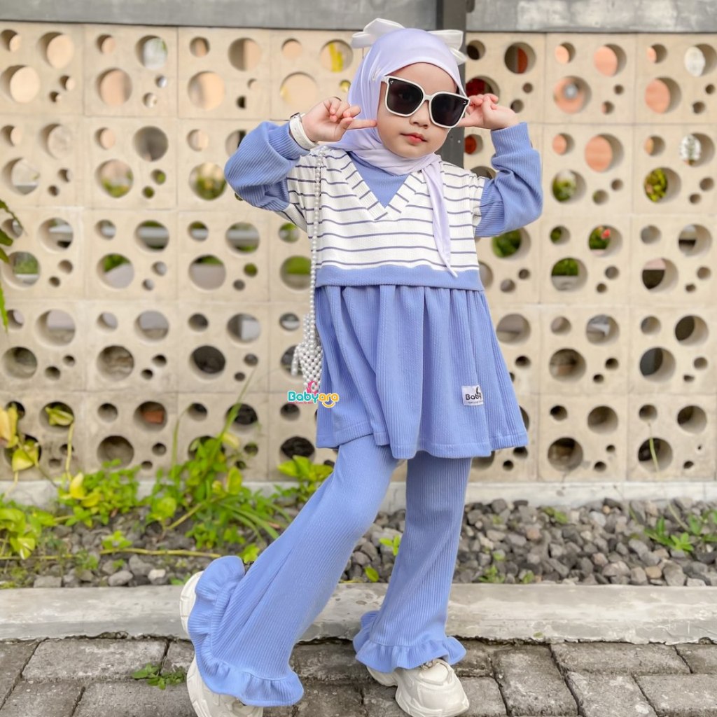Jasmine OneSet Anak By BabyAra - Outfit Muslim Anak Terbaru - OneSet Anak Kekinian - Korean Style