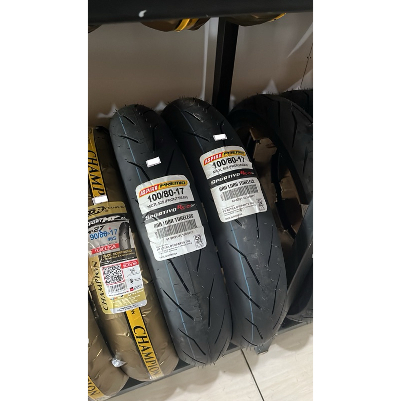 Ban Aspira Premio Sport Tubeless 100/80-17
