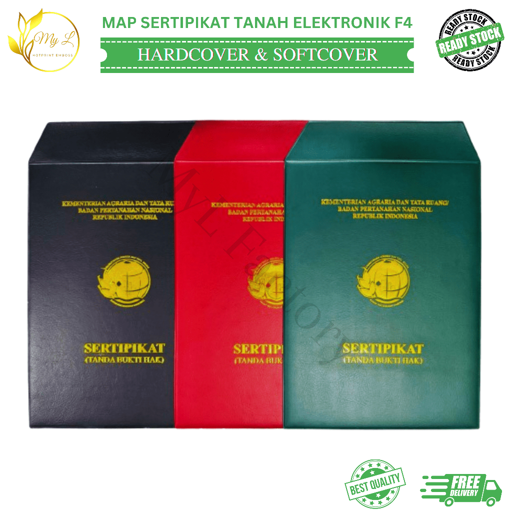 

My.L Kantong Sertifikat Tanah Elektronik BPN Notaris & PPAT, Map Sampul Sertipikat Rumah F4 Folio HardCover & Softcover Ready Stock