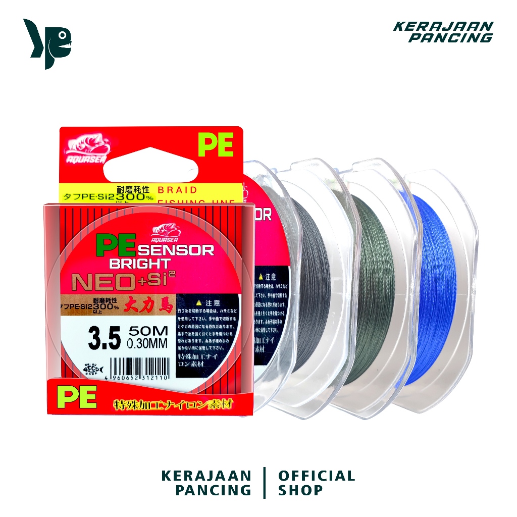 Kerajaan Pancing - Tali Pancing 50m Senar Pancing PE Sensor Bright NEO+si 3 Warna Jepang Senar Panci
