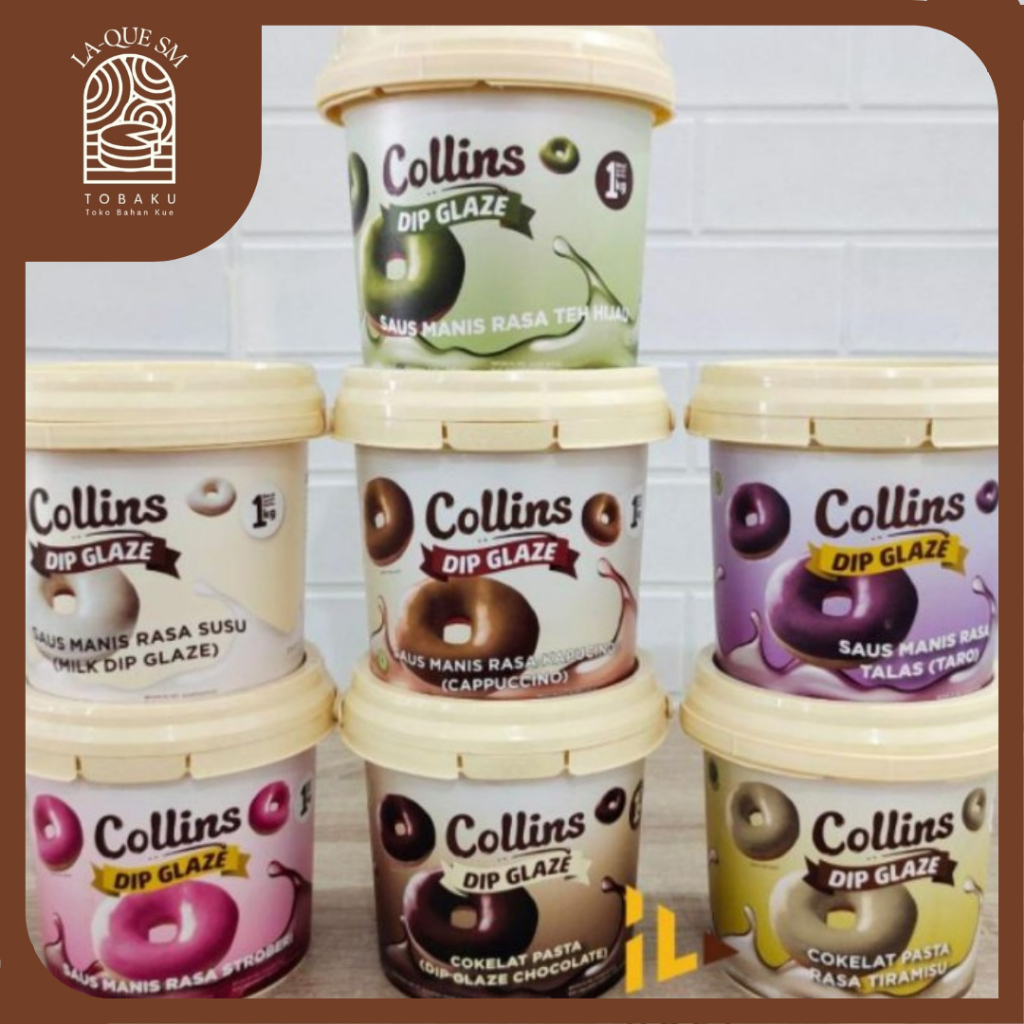 

Tobaku LA-QUE SM | Collins Dip Glaze Kemasan 1kg Saus Olesan Pasta Manis Rasa All Variant