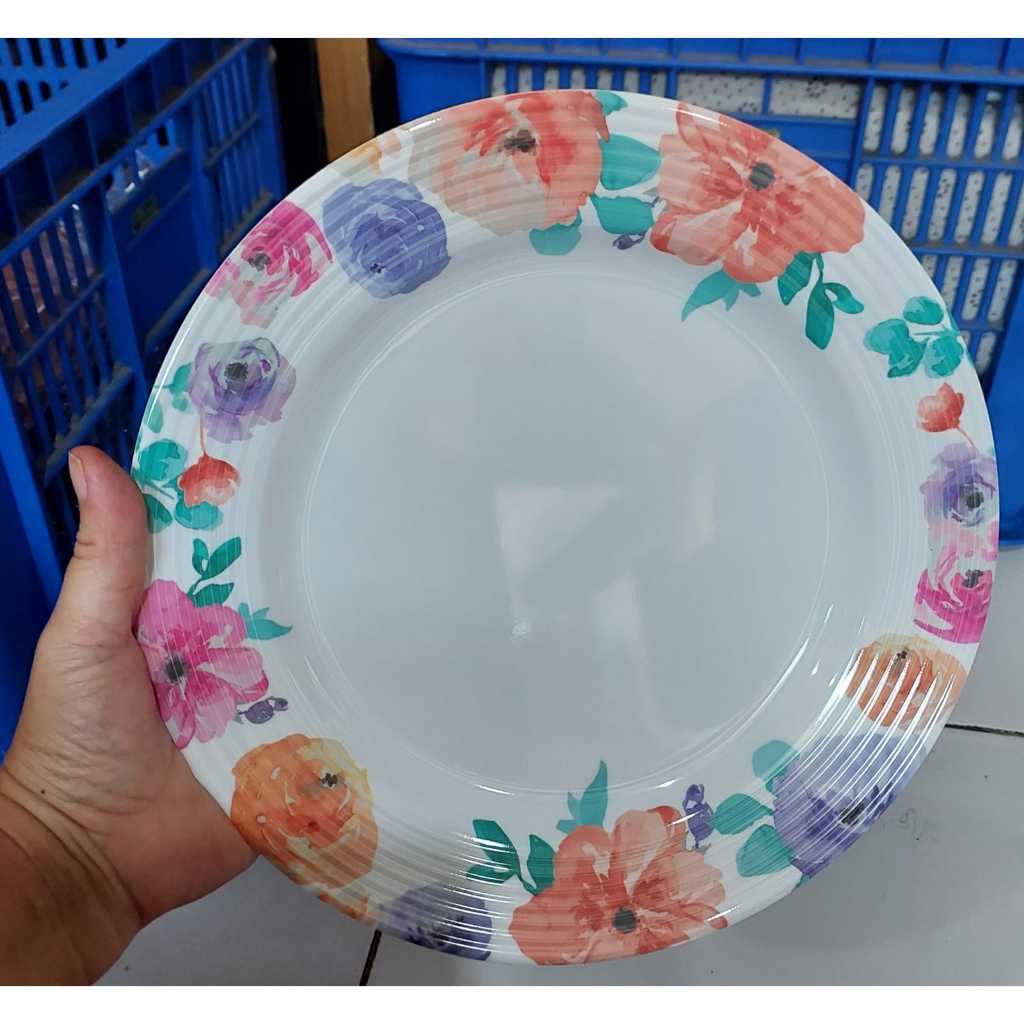 TUPPERWARE Piring Melamine Magnolia Plate (hrg satuan)