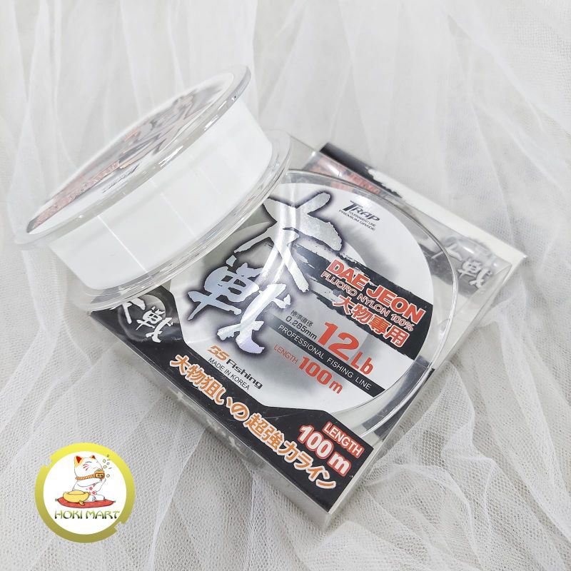 Senar pancing Dae Jeon Trap100m fluoro nylon 100% Made in Korea / senar galatama ikan mas
