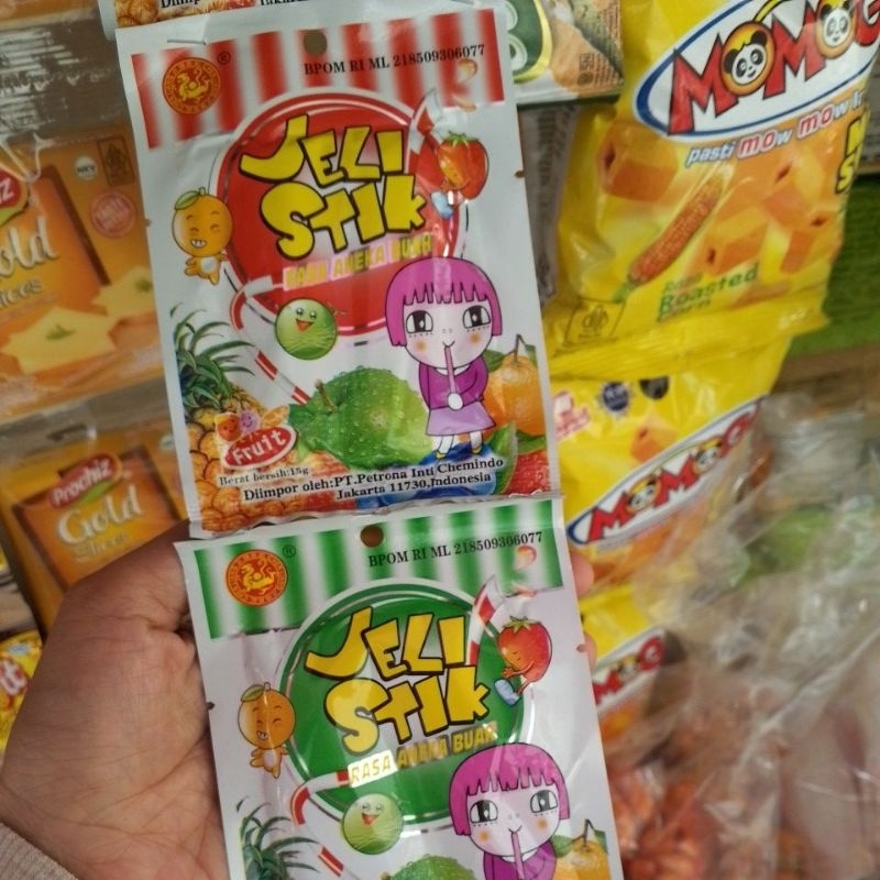 

PERMEN Jelly Stik ,RASA ANEKA BUAH 1 Renceng isi 10