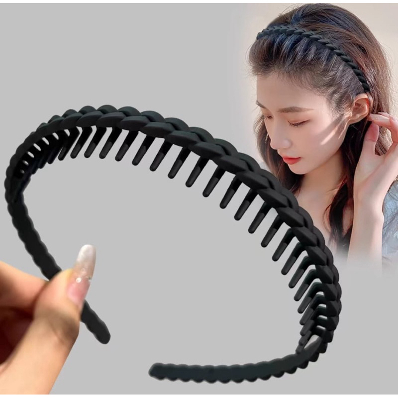 BDO-4533 BANDO SIRKAM HITAM PRIA WANITA BANDO OLAHRAGA PREMIUM BANDO SPORT BANDO GIGI RANTAI