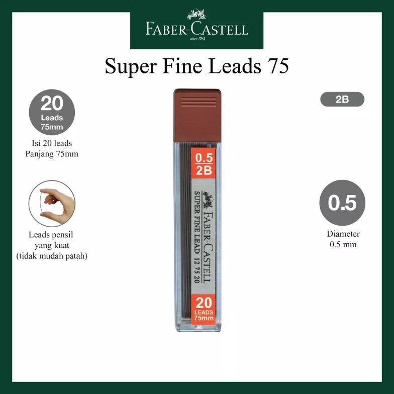 

ART D7N4 Isi Pensil Mekanik 2B Faber Castell 5mm 1pak12tube