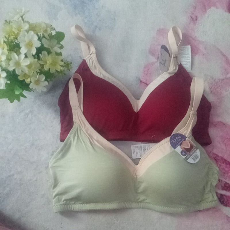 younghearts bra cotton viscose tanpa kawat XL
