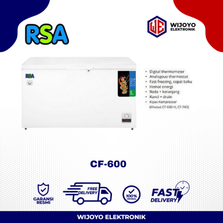 Chest Freezer RSA CF-600 H Freezer Box 500liter Garansi Resmi