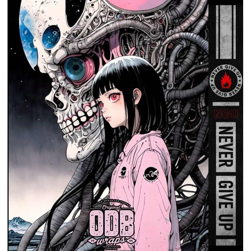 

FAMSTORE - Pelindung Baterai - Stikerskin Wrap Baterai 18650 Motif Waifu v7 Full Motif Desain Dan Anti Gores