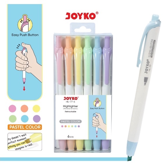 

ART Y7Q Penanda Berwarna Highlighter Joyko HL776 Warna Pastel Color