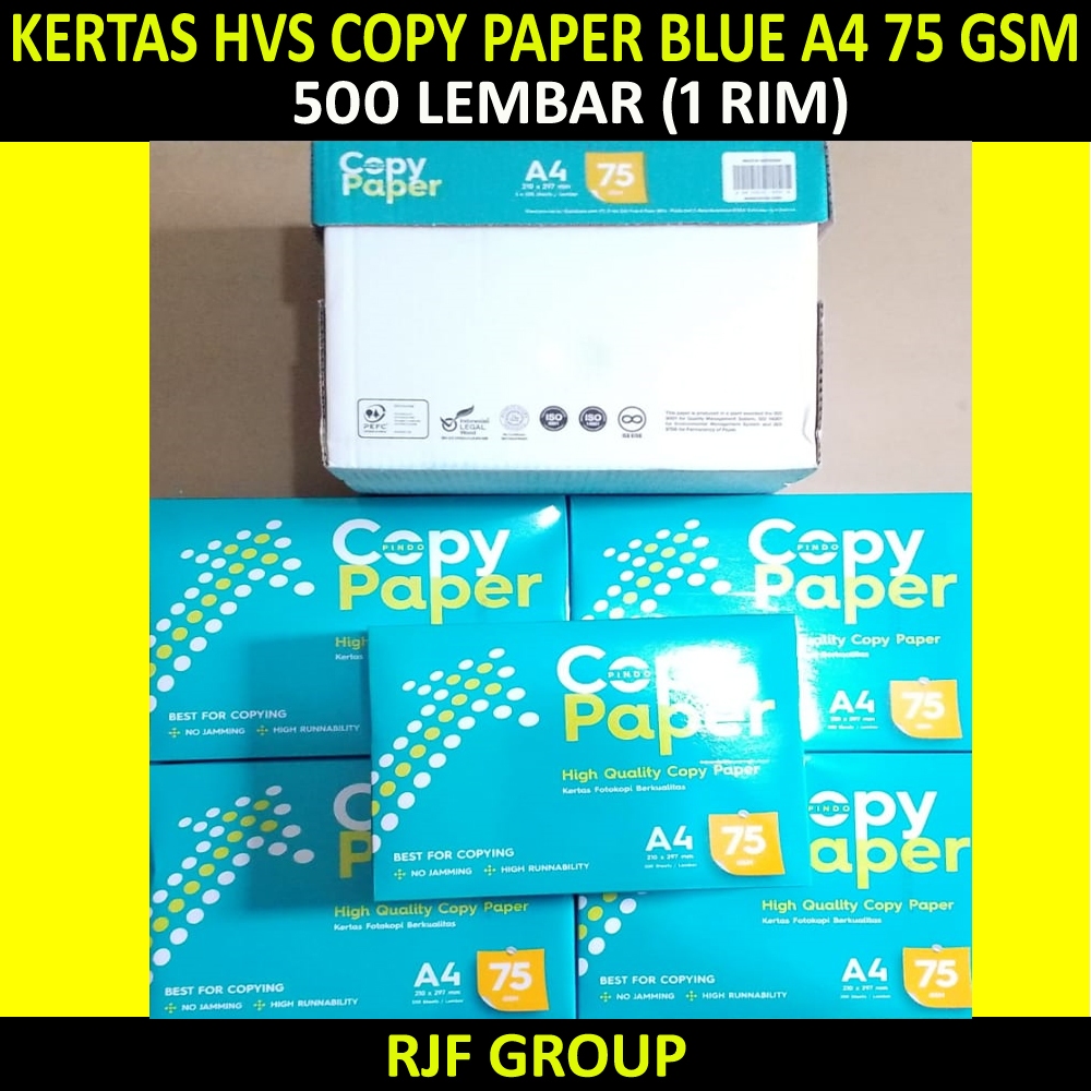 

KERTAS HVS COPY PAPER BLUE FC 75 A4 2500 LEMBAR (1 KARTON)