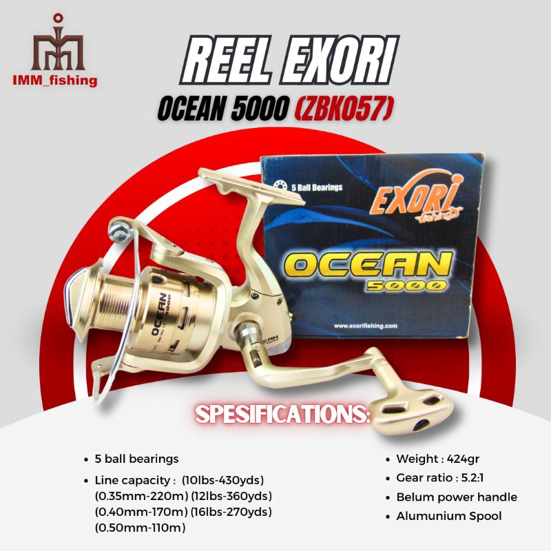 REEL EXORI OCEAN | Alat Gulungan Pancing | Spinning