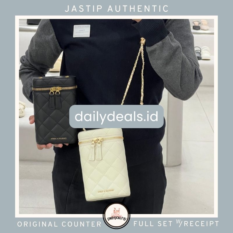 #2-00701397 Apfra Elongated - Jast[p] CK ORIGINAL COUNTER MINI QUILTED BAG TAS STORE AUTHENTIC ASLI 