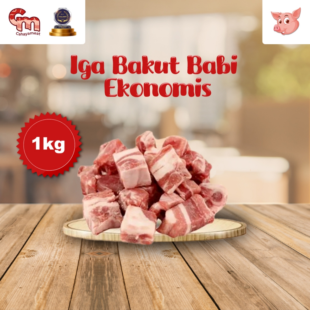 

Iga Bakut Babi Ekonomis 500gr dan 1kg Pork