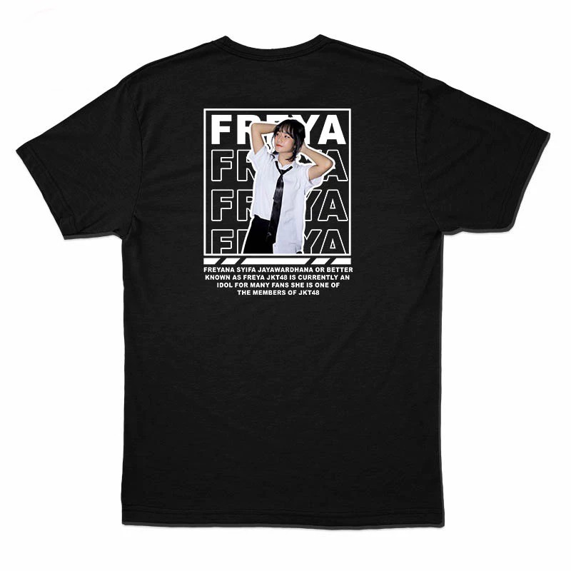 Kaos Distro FREYA JKT48 - T-shirt JKT48 FREYA / Kaos Dewasa Cotton Combed / Tshirt Pria Wanita
