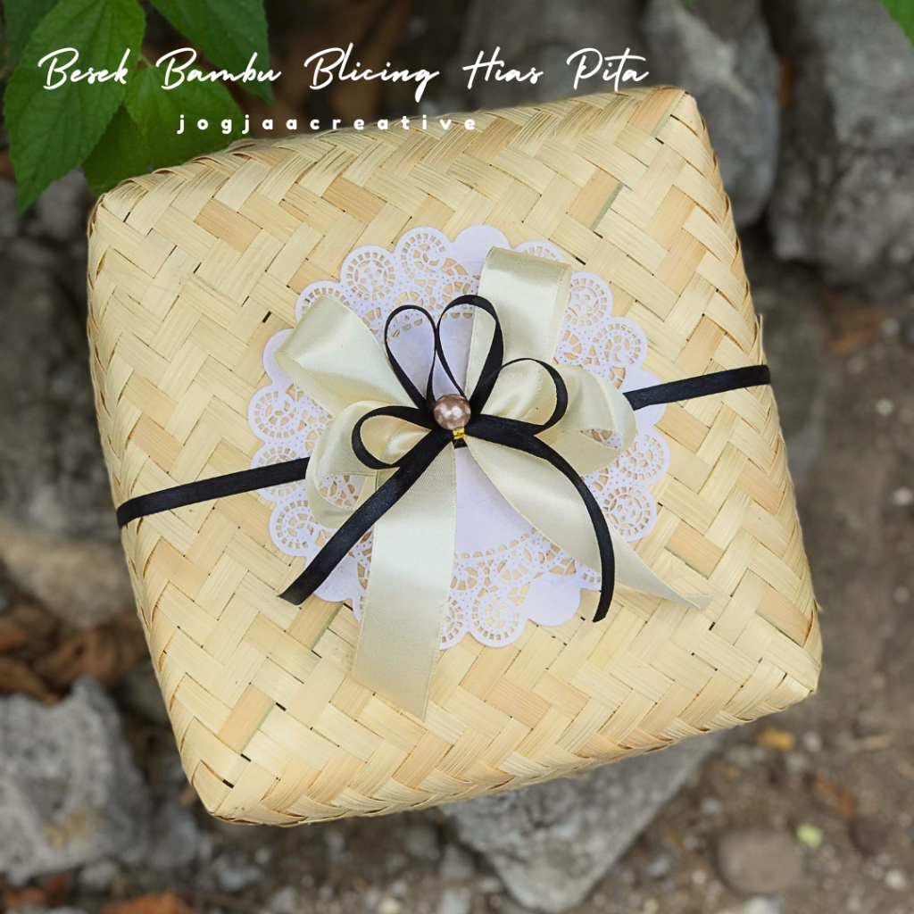 SEPASANG BESEK BLICING FREE PITA CANTIK/Besek hampers /besek HANTARAN/Besek Hias Lucu/Besek Hantaran