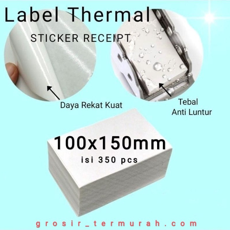 

KODE Y36D Kertas Thermal Label Lipat Direct Barde 1x15mm A6 Isi 35 Pcs