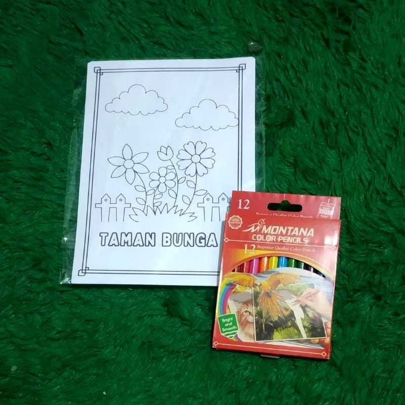 

[Whispers] PROMO Termurah Paket 50 Lembar Gambar /Kertas Gambar Mewarnai Anak Gratis Pensil Warna