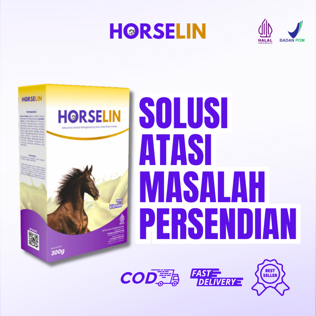 

Horselin 1 Box Susu Kuda Liar Sumbawa Asli Tinggi Vitamin Untuk Nyeri Sendi Kemasan 300Gram