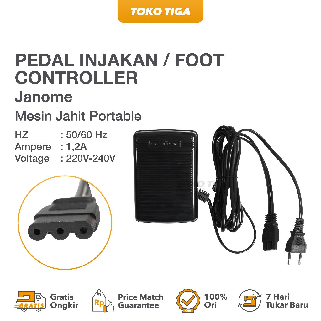 Pedal/Foot Controller Mesin Jahit Portable / Multifungsi Pedal Mesin Janome