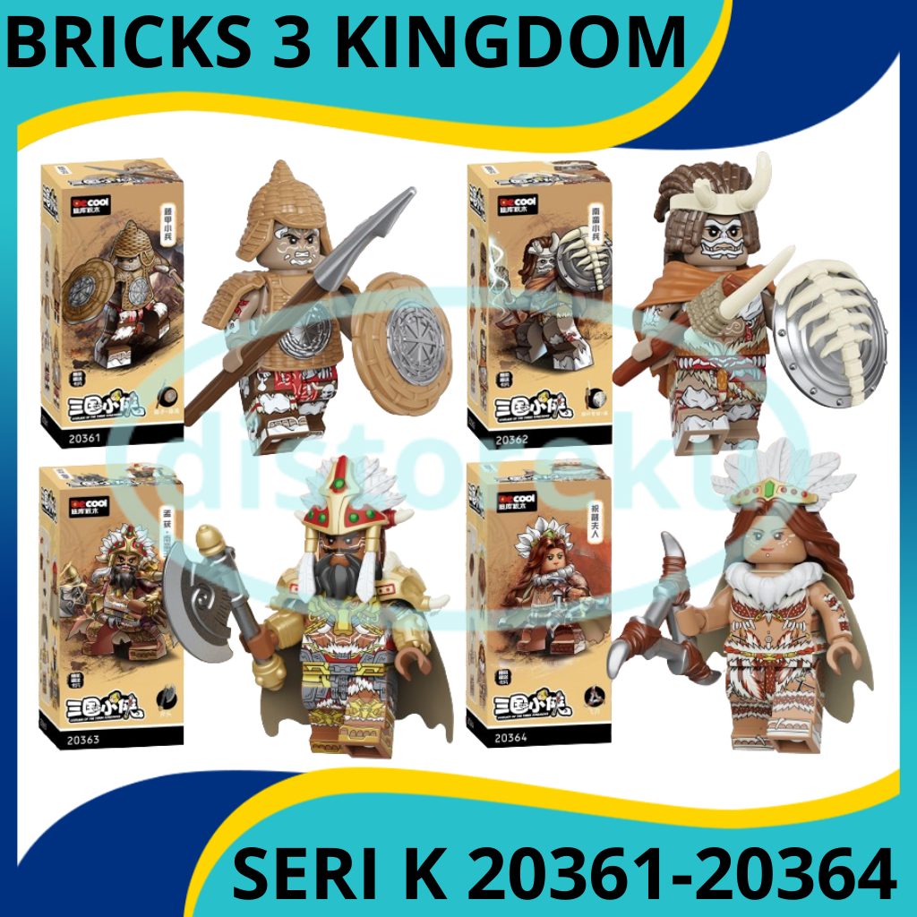 DECOOL BRICK DE COOL BRICKS THREE KINGDOM SAMKOK 3 RAJA TENG JIA XIAO BING NANMAN XIAO BING MENG HUO
