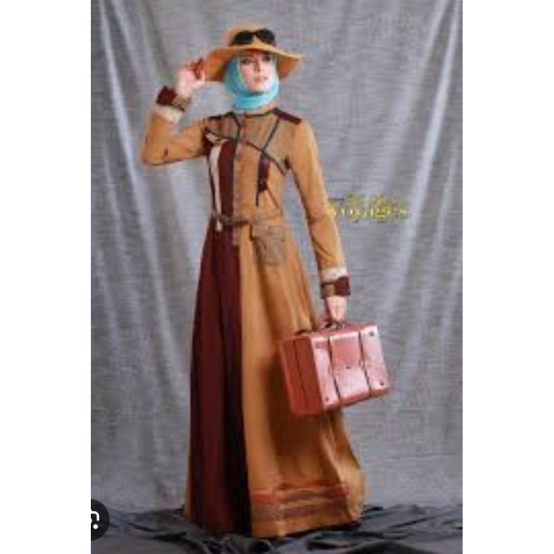 Preloved gamis Tuneeca Edisi Voyages size S like new