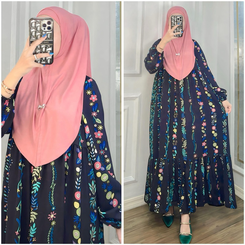 gamis inara set hijab,dress inara