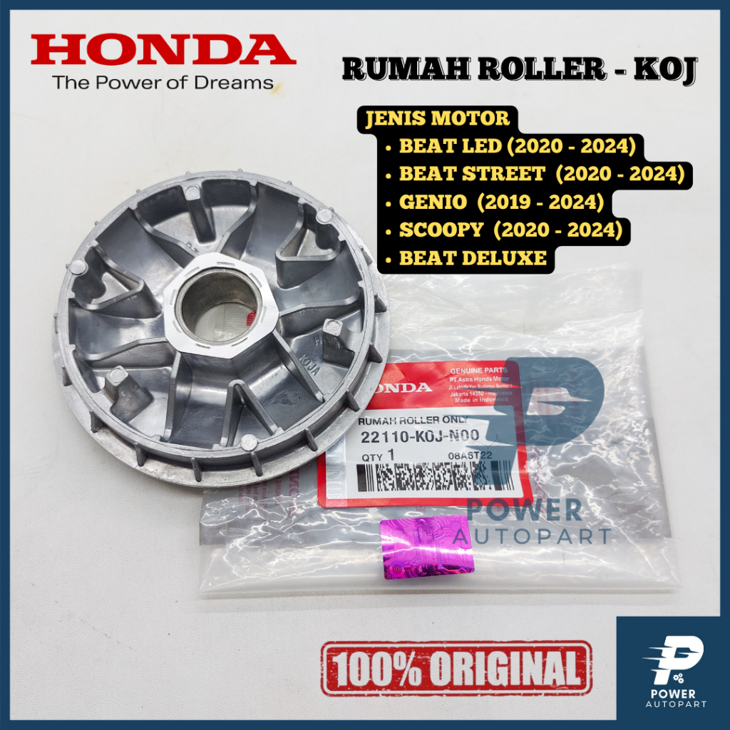RUMAH ROLLER KOJ HONDA BEAT DELUXE, BEAT STREET, SCOOPY NEW, GENIO KUALITAS ORGINAL RUMAH ROLLER KOJ