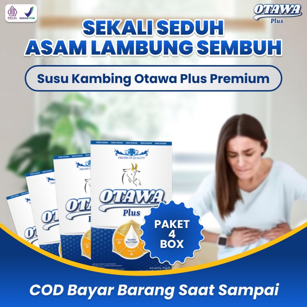 

4 Box Otawa Plus: Susu Kambing Berkualitas untuk Kesehatan Lambung dan Imun