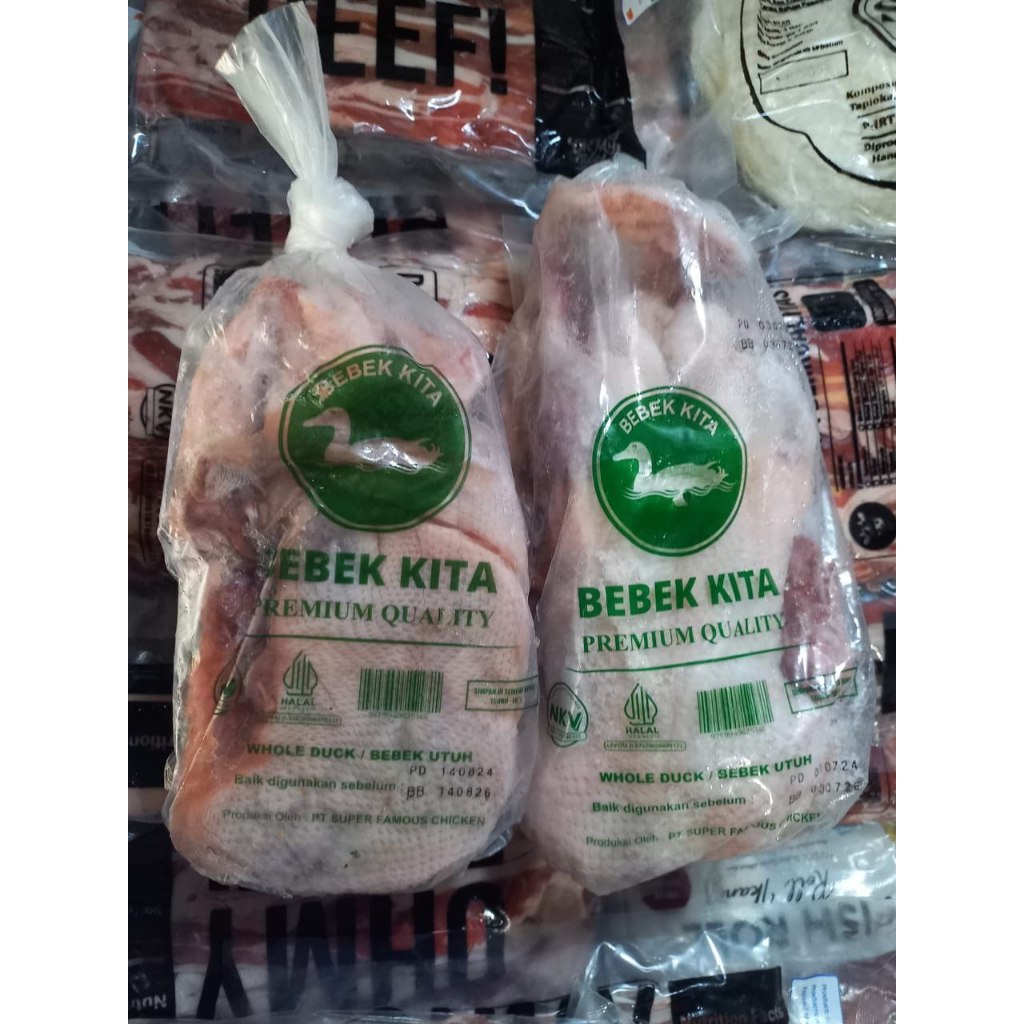 

Bebek pecking utuh Berat +- 1, 2 kg