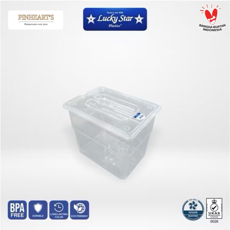 FOOD PAN PLASTIK ACRYLIC LUCKY STAR / TEMPAT PRASMANAN LUCKY STAR ALINA / WADAH SERBAGUNA / GASTRONO