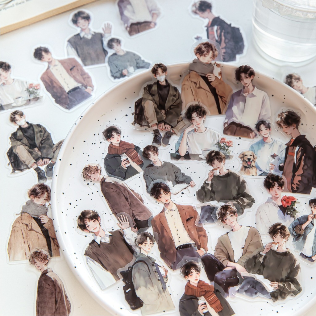

[Artopia] 30pcs Sticker Heart Throbbing Boys HTB Series Stiker Cowok Laki Bujo Scrapbook Ganteng Kpop Man Men Korea Korean