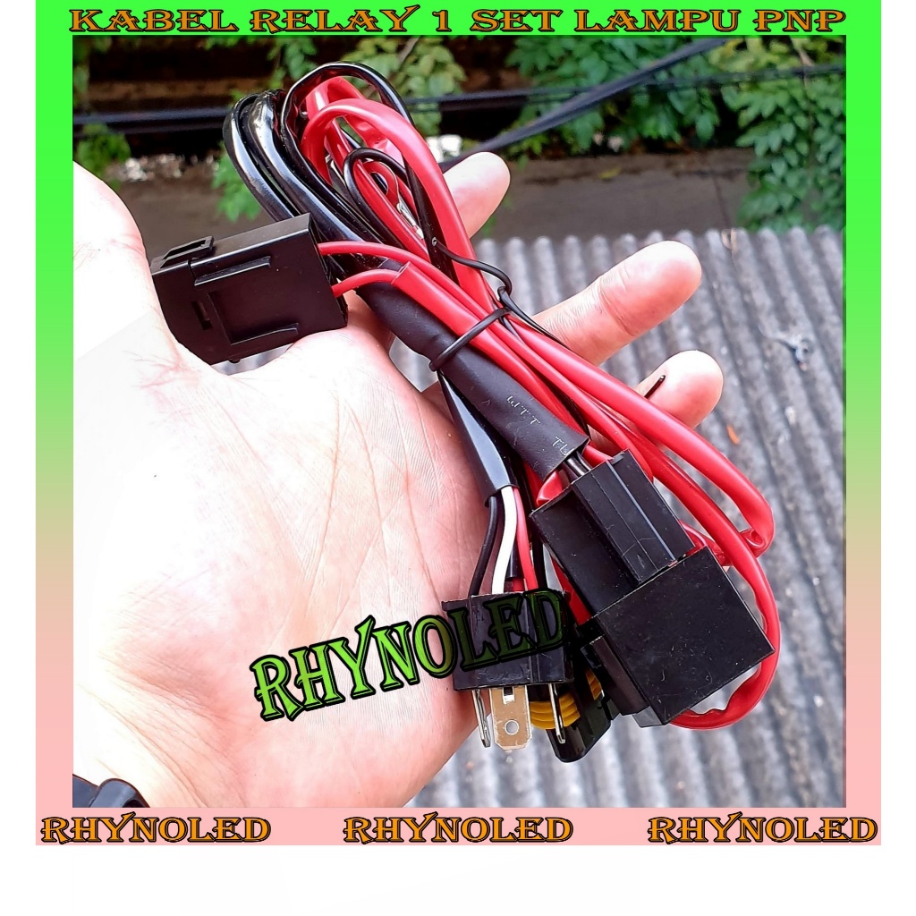 ORIGINAL KABEL RELAY BILED DAN RELAY HID / LAMPU MOTOR | KABEL SET HID MOTOR H4 KABEL MERAH | KABEL 