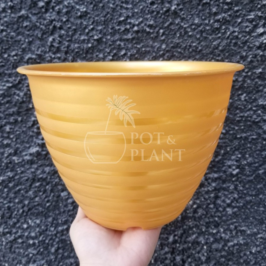 pot tawon warna gold/pot warna emas/pot bunga/pot tanaman