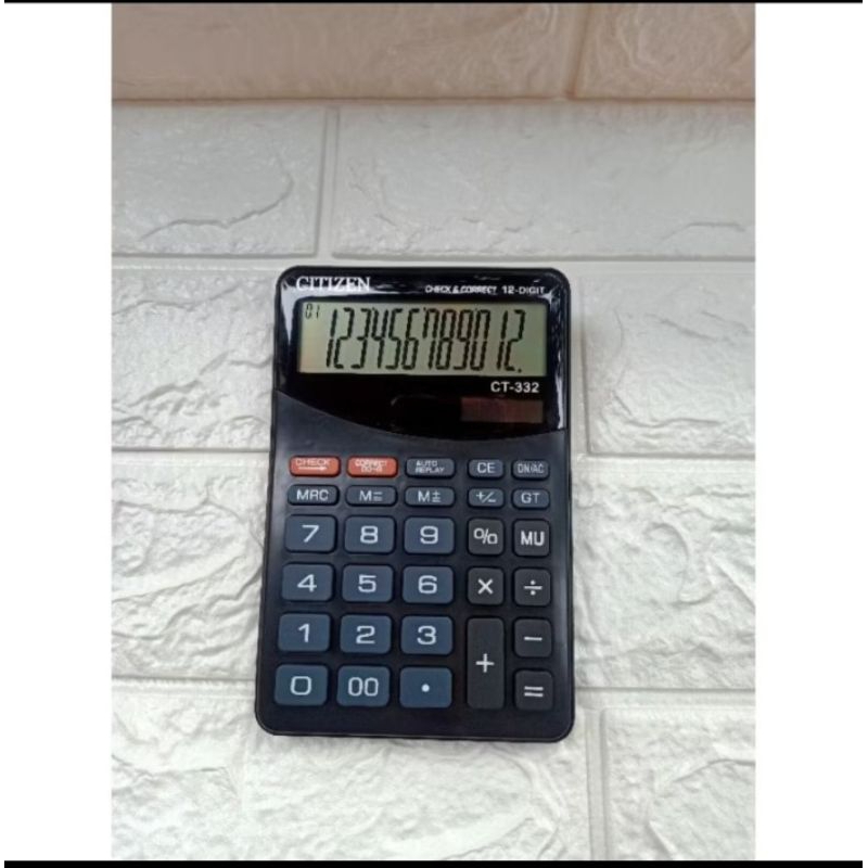 

KALKULATOR CITIZEN CT 332 12 digit / alat hitung kantor 12 digit ct 332