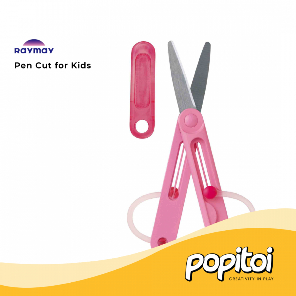 

Raymay Pen Cut Scissors for Kids Gunting Anak Aman Bentuk Pulpen