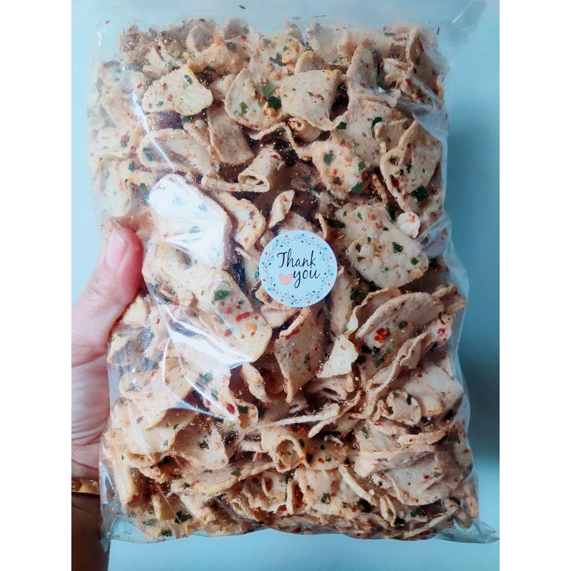 

Basreng pipih premium Pedas daun jeruk 500gram