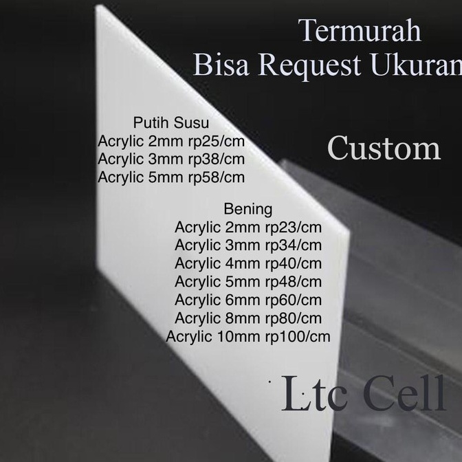 

ART H8H8 Acrylic Putih Susu 2mm 5x1cm Akrilik Lembaran Potong Laser