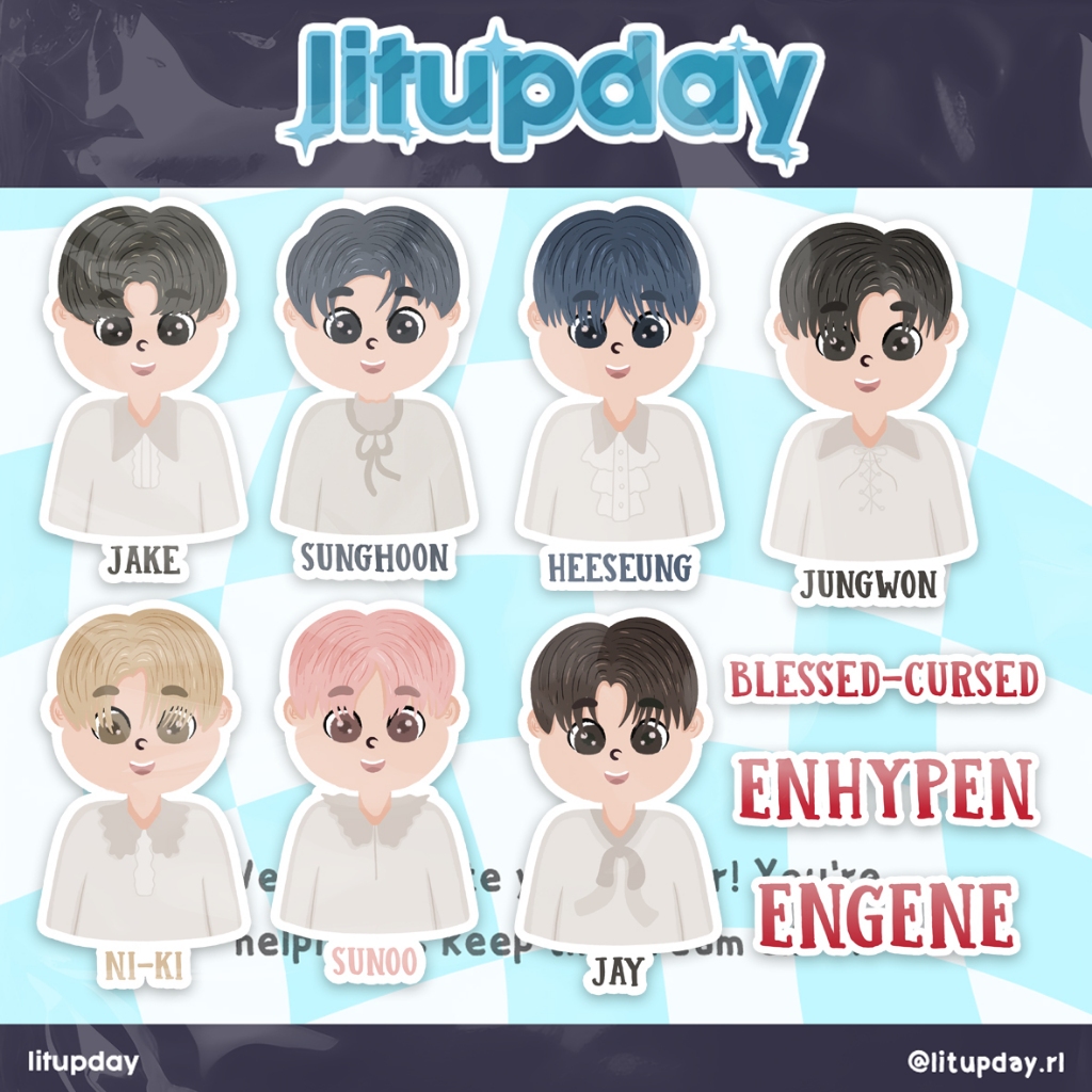 

[Blessed-Cursed] Stiker Kpop ENHYPEN Die Cut | Stiker Kpop | Anti Air