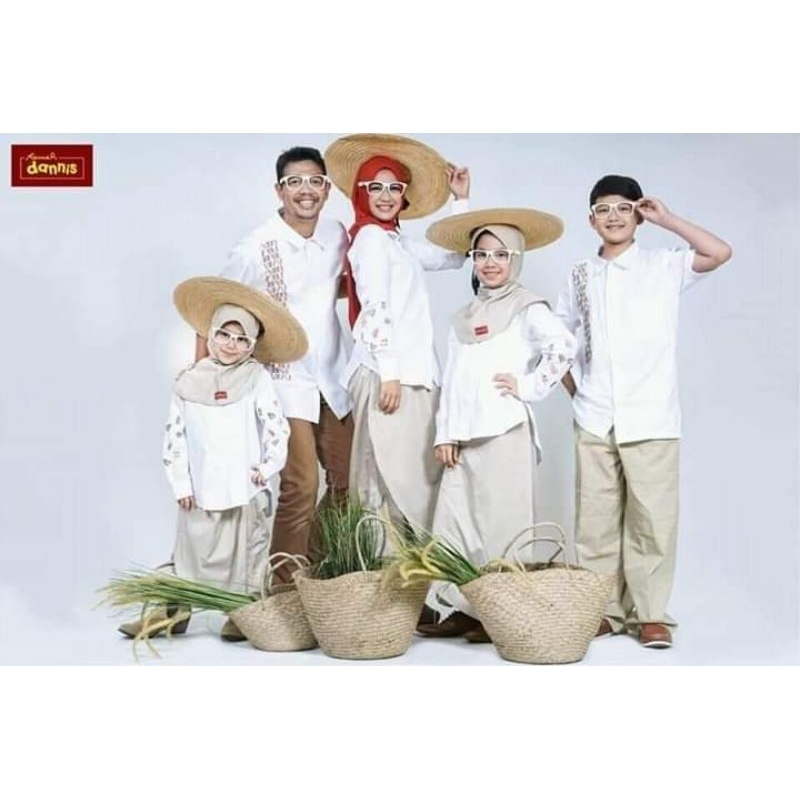 Setelan Wanita Dannis d'Nature / Sarimbit Keluarga Setelan Cewek Nature Dv