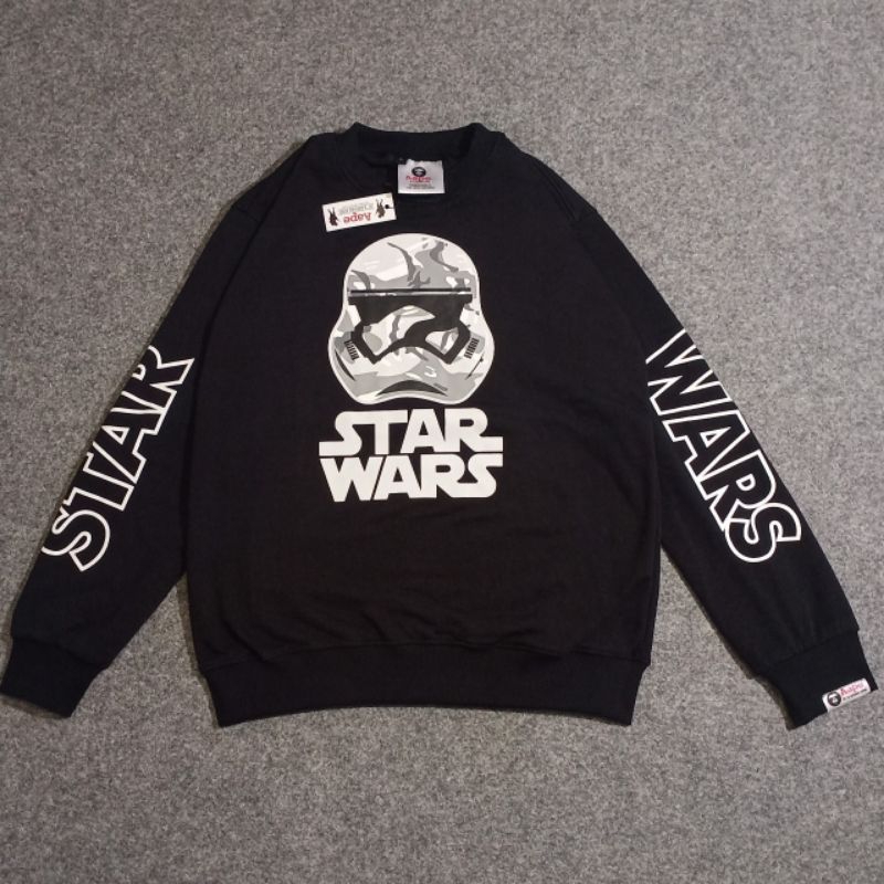 ASTROB.ID - Jaket Crewneck AApe x  Star wars  Unisex Original Premium Full Tag label
