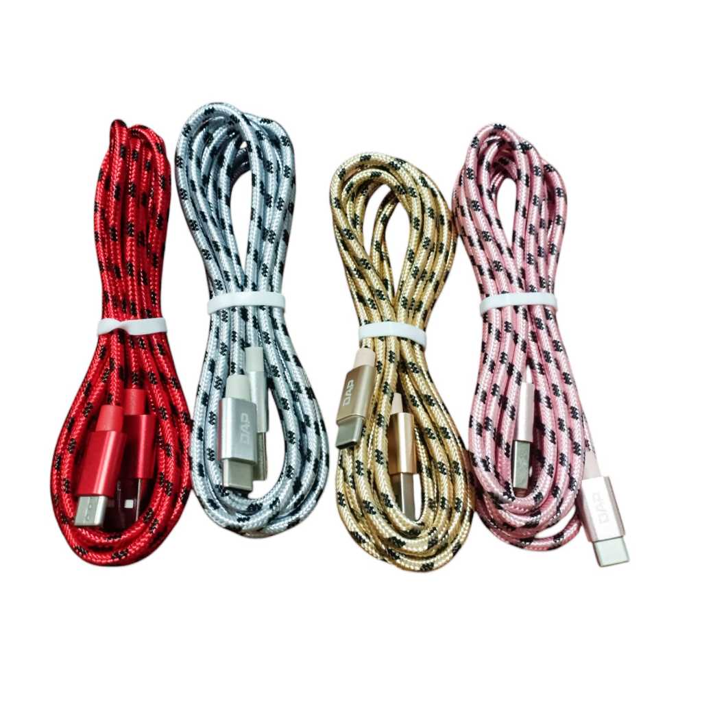 Kabel Data Type C 200CM DAP DNT200 Kabel Type C Fast Charging 3A 2M - SATUAN -